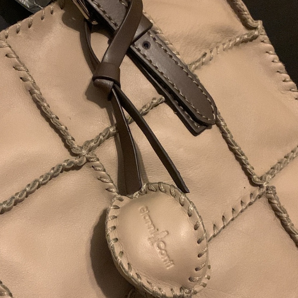 Gianni Conti Italian Leather Patchwork Tote - Picture 8 of 16